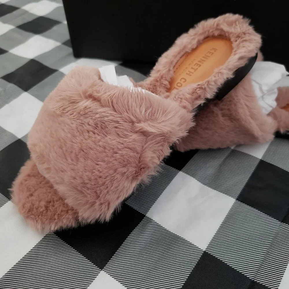 Kenneth Cole Women's Peggy Fuzzy Slippers - Picture 6 of 10